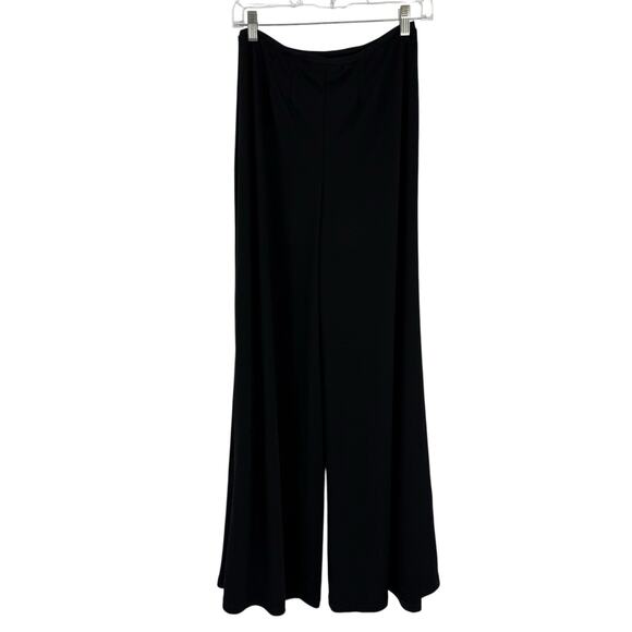 Concert Black Womens Extra Wide Leg Pants size 8 Tall Knit Pull on Elastic - Picture 4 of 7